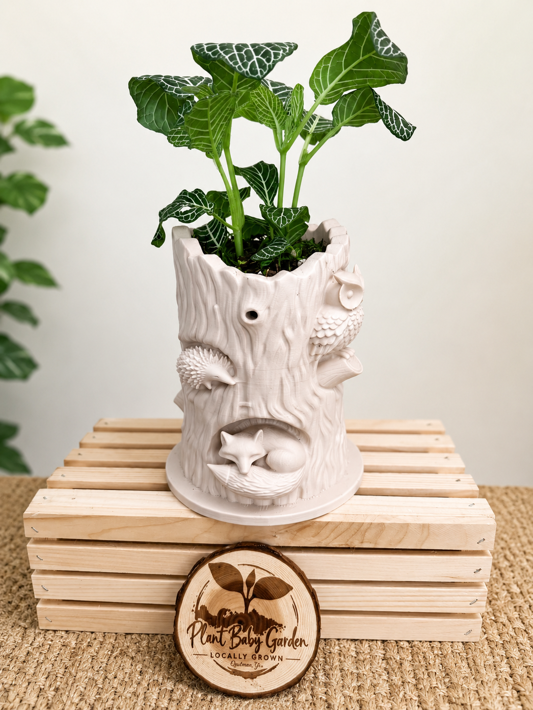 Woodland Tree Animal Planter
